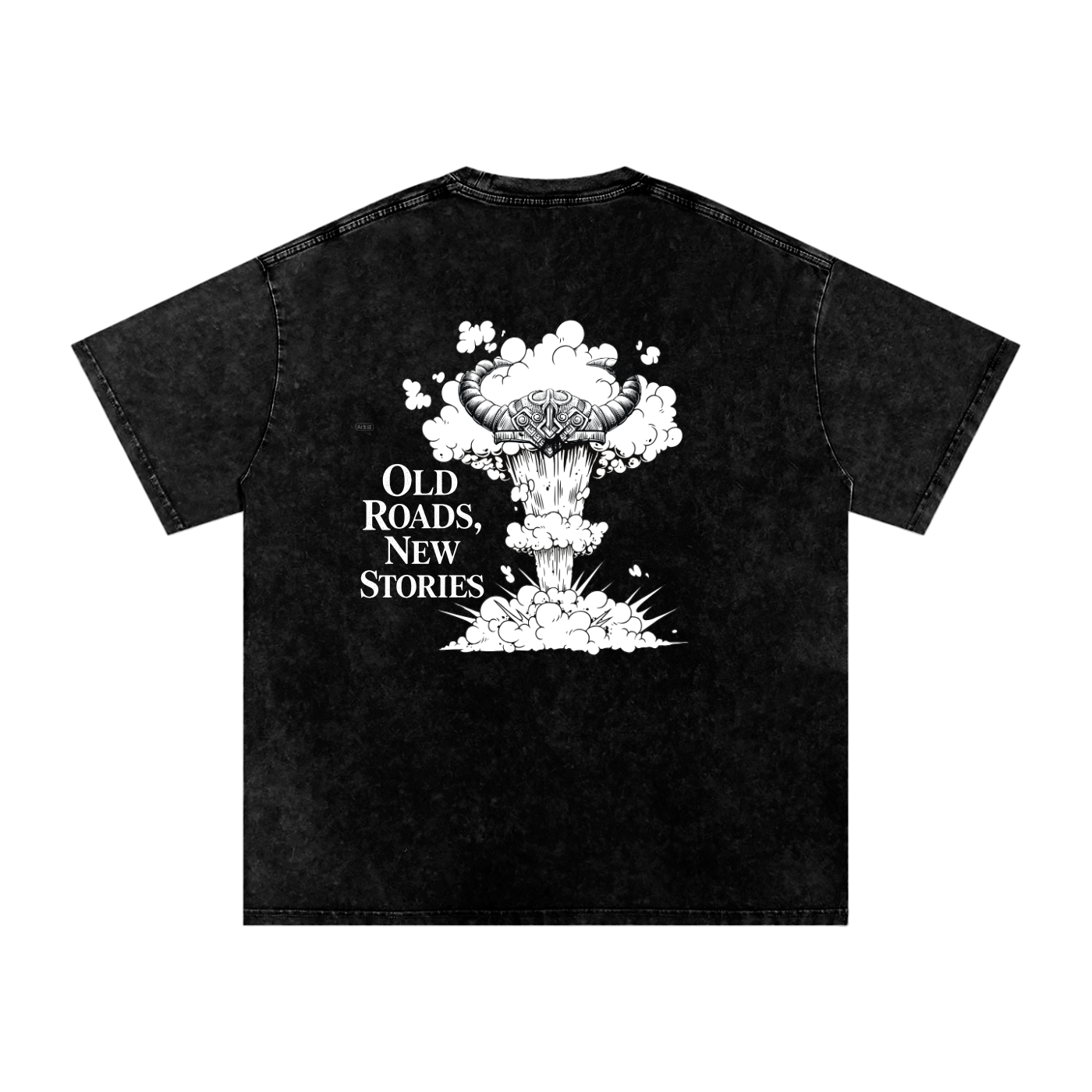 Snow Washed Oversized Cotton T-Shirt